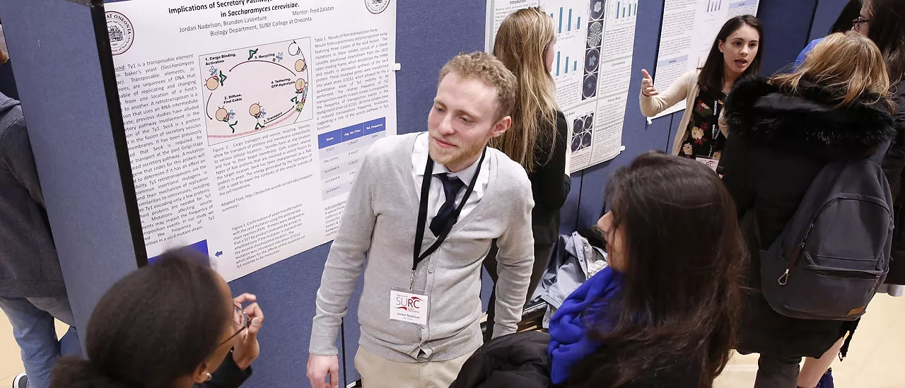 Jordan Nadelson presenting at the SUNY Undergraduate Research Conference