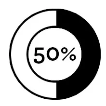 50% of Courses Icon