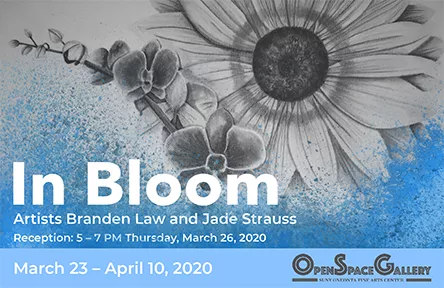 student poster for "In Bloom" online art show 
