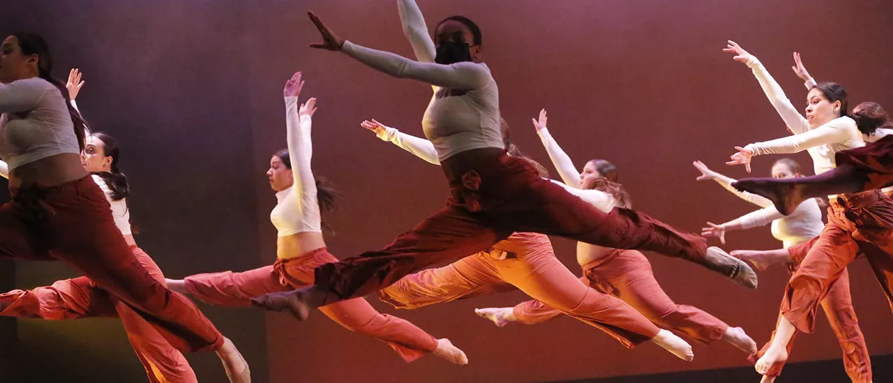 Performers dance in the student-choreographed and performed Terps showcase at the end of each semester.
