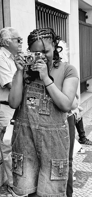 Portugal trip student with camera