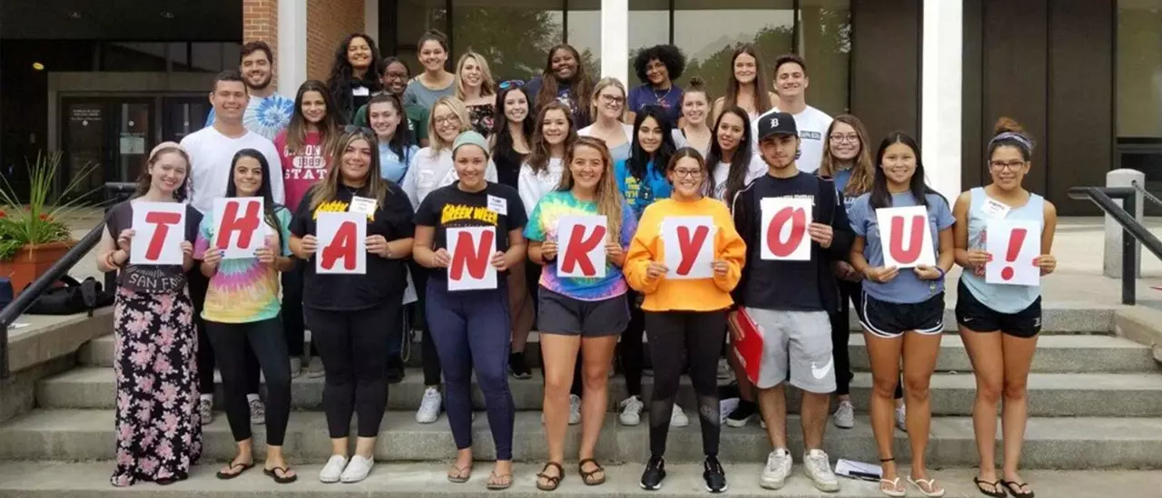 Students Holding a Thank you!