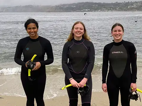 Snorkeling in the Pacific ocean