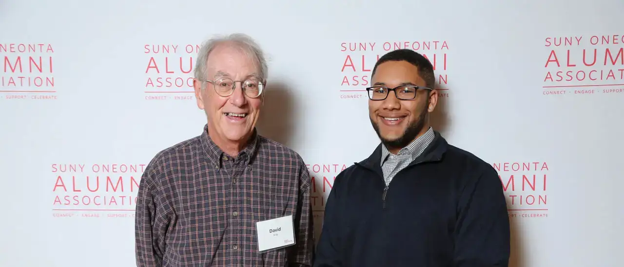 David Ring with Tyler Kruszeski '20 at the 2018 Annual Scholarship Dinner.