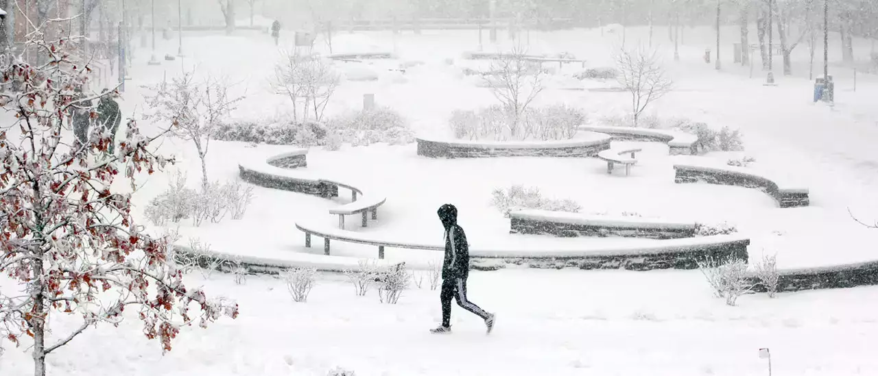 Campus in winter.