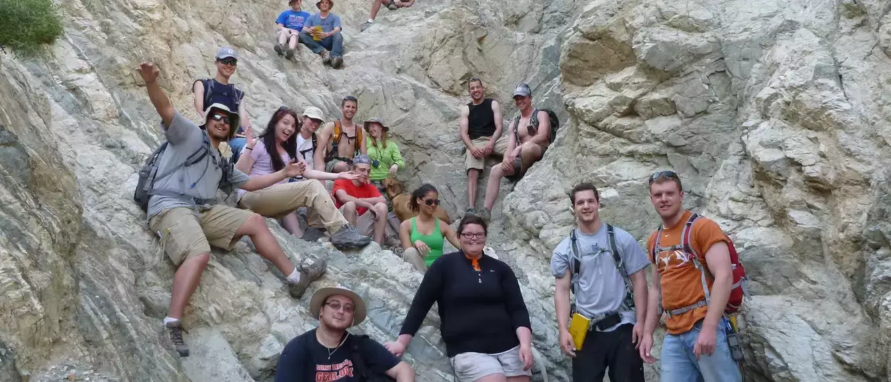 Geology majors on field trip to Southern California