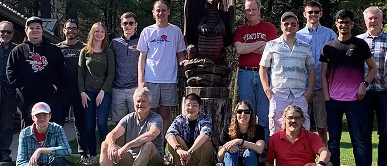 Physics and Astronomy department group picture at college camp