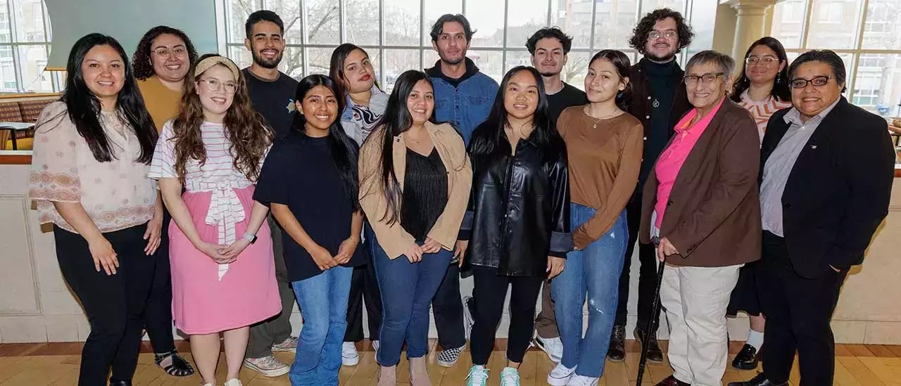 Eduardo Chavez with CAMP students and staff