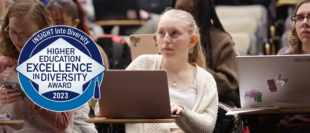 Students in IRC lecture hall 