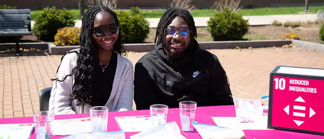 17 tables Campus Celebrates Green Dragon Week