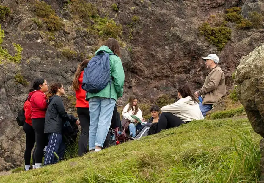 students listen to lecture in Scotland