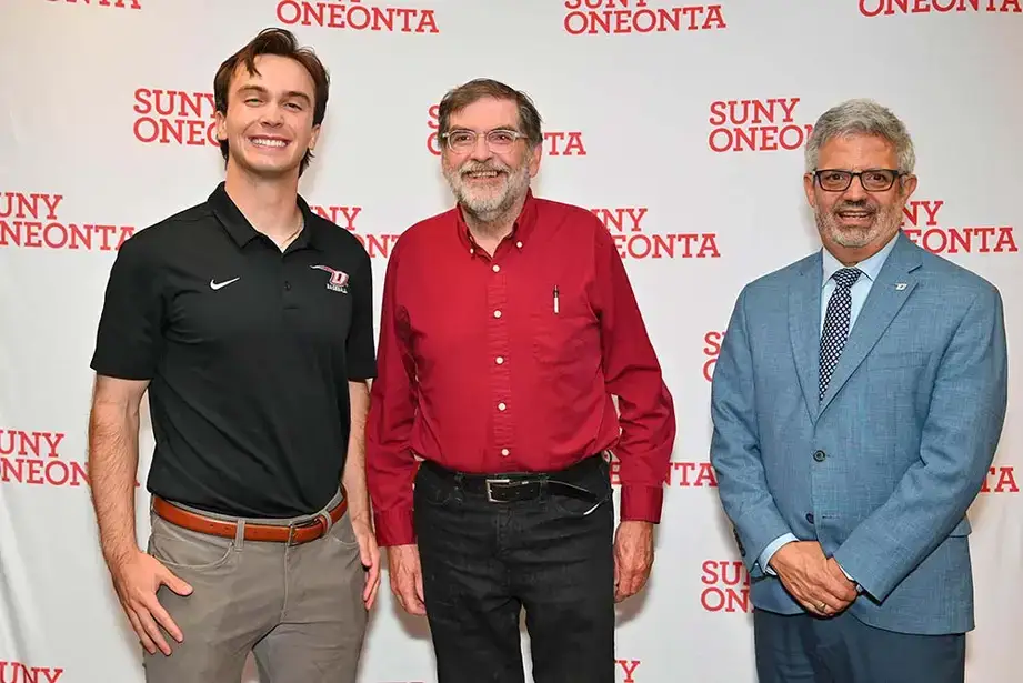 Thomas Skoczek, Dr. Allan Green, and President Cardelle at the 2024 Academic Achievement Awards Ceremony