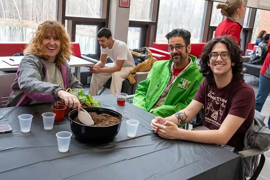Family hanging out during Spring Fling