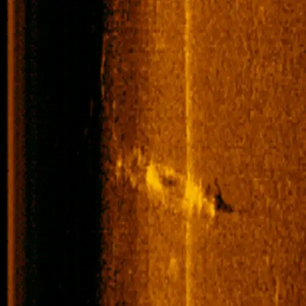 Radar scan of the ship wreck.