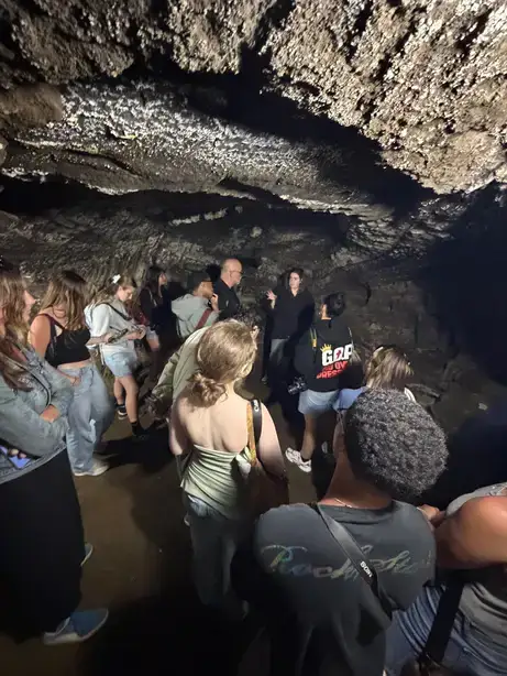 students in Portugal visit old military base jail cell