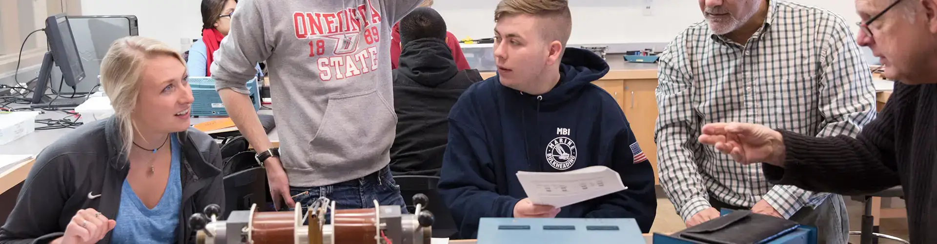 Students in physics lab