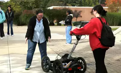 Ground Penetrating Radar class with Leigh Fall, Associate Professor of Earth and Atmospheric Sciences