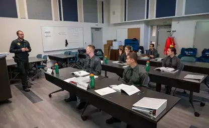 Classroom setting during the Otsego County Law Enforcement Academy