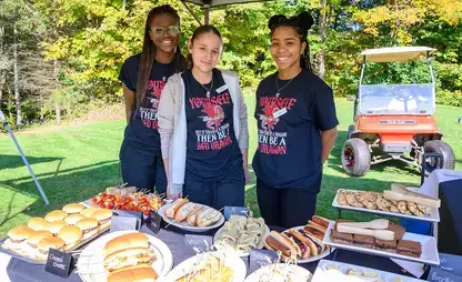 Food Service students offer snacks and treats at the Red Dragon Open