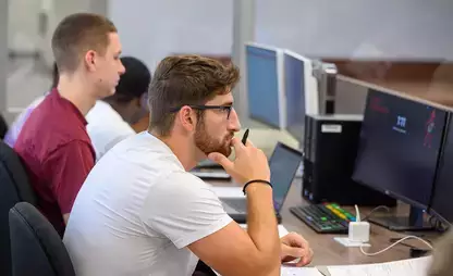 Students have modern technology available in many classrooms.