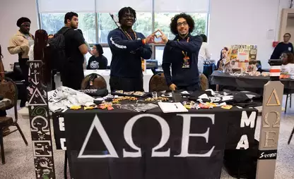 Members of Delta Omega Epsilon at the Multicultural Expo