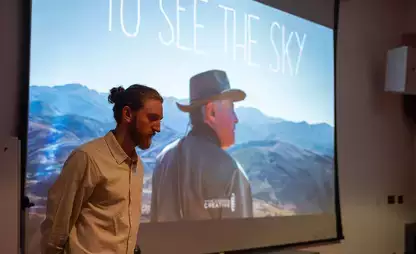 Alumnus Kyle Dudgeon, videographer and photographer, presents his work To See the Sky