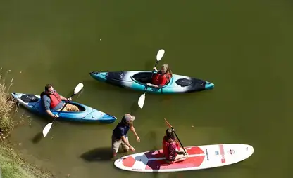 Students enjoy Paddle-fest on the Hunt Union Pond