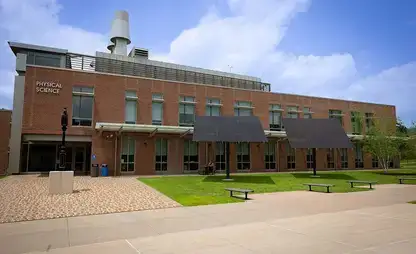 Solar panels seen outside the Physical Science Building