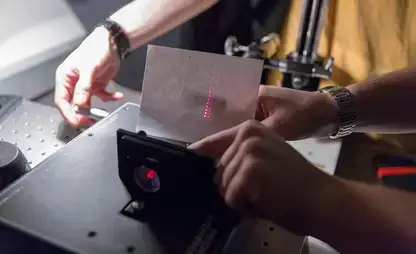 Lasers are used in a physics experiment