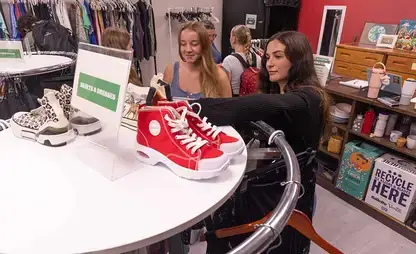 Students shop at the Red Dragon Campus Thrift Store