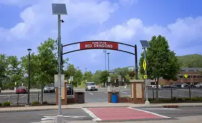 Solar-powered motion-sensing light tower