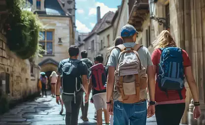 Touring a street in France
