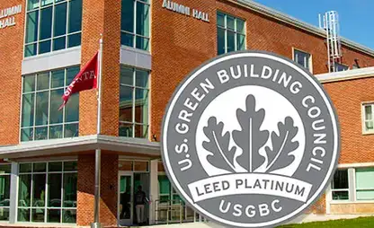 Alumni Hall Awarded Highest Green Building Rating
