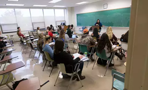Students in a &ldquo;Gender and Crime&rdquo; Criminal Justice class.
