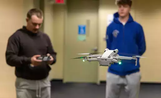 Students in GEOG 3226 learn the fundamentals of drone operation