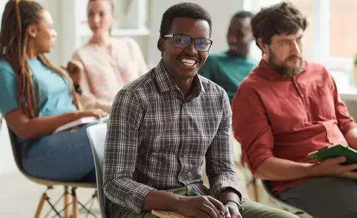 Young Male Student at Psychology Seminar