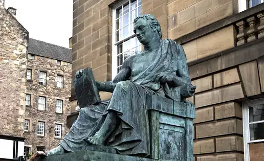 David Hume Statue in Edinburgh, Scotland