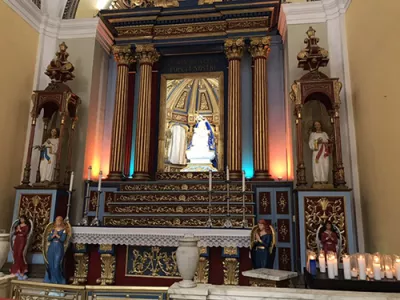A shrine with angels and other religious object in Puerto Rico