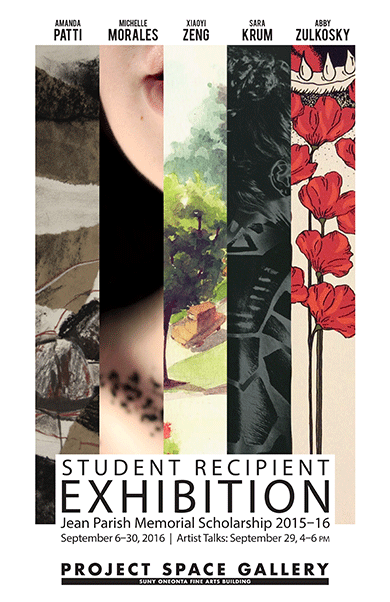 Student Recipient Exhibition, Jean Parish Memorial Scholarship 2015-16