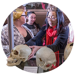 Sallie Han with Skull