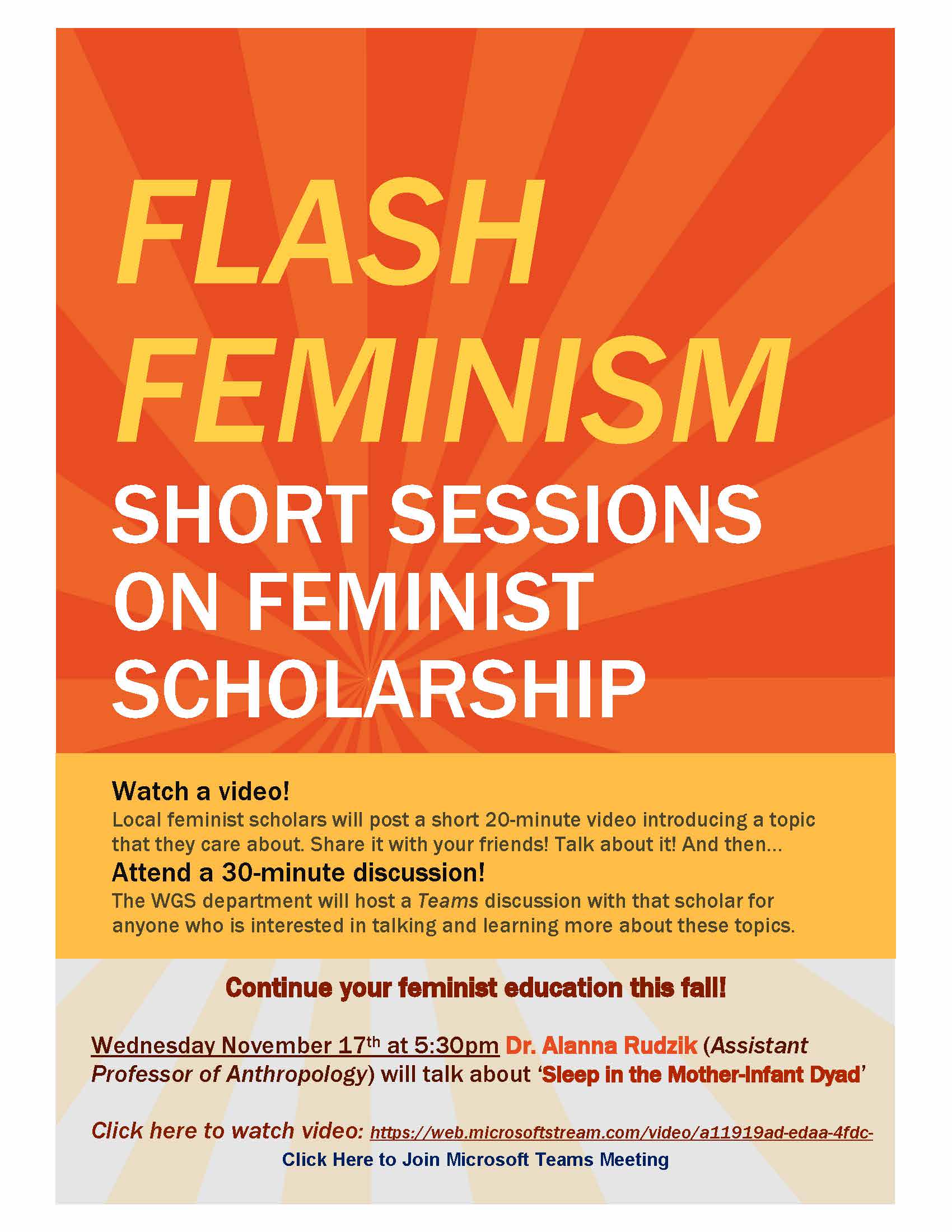 Flash Feminism Flyer