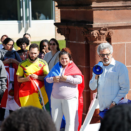 Dr Cardelle Speaks to students as Oneonta Kicks Off Latinx Heritage Month 
