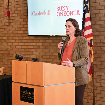Dr. Darcy Medica, Provost and Vice President for Academic Affairs at SUNY Cobleskill,